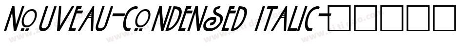 Nouveau-Condensed Italic字体转换